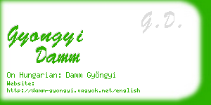 gyongyi damm business card